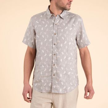 Camisa  Nature Lino para Hombre - Feathers Grey