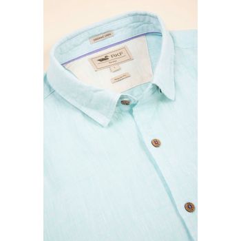 Camisa Linenshort para Hombre Azul