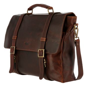 Maletín Para Hombre Cuero Tc Flap Fede Marrón Rockford