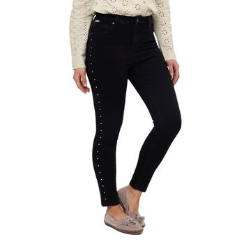 Jean Para Mujer Algodón Orgánico Bolsena Negro Rockford