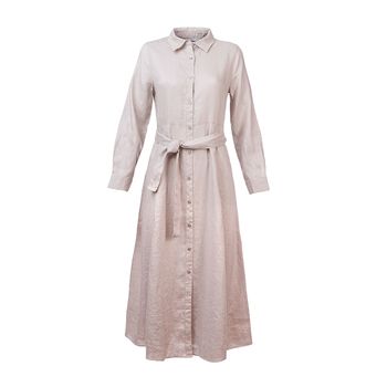 Vestido Para Mujer Lino Orgánico Sandro Beige Rockford