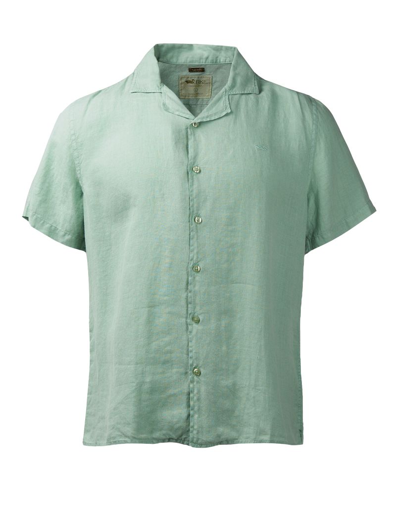 388CMLV Camisa verde poliéster/algodón 95 gr. Marga larga