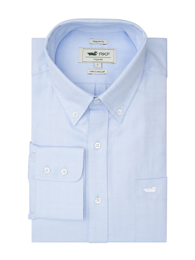 Camisa-M-L-Para-Hombre-Algodon-Easy-Solid-Azul-Rockford