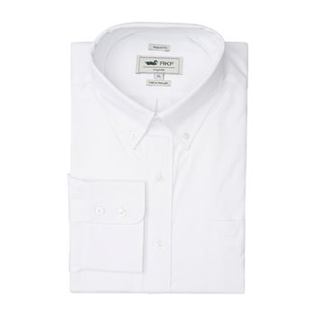 Camisa M/L Para Hombre Algodón Easy Solid Blanco Rockford