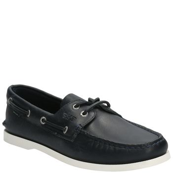 Mocasín Para Hombre Cuero Boat Azul Rockford