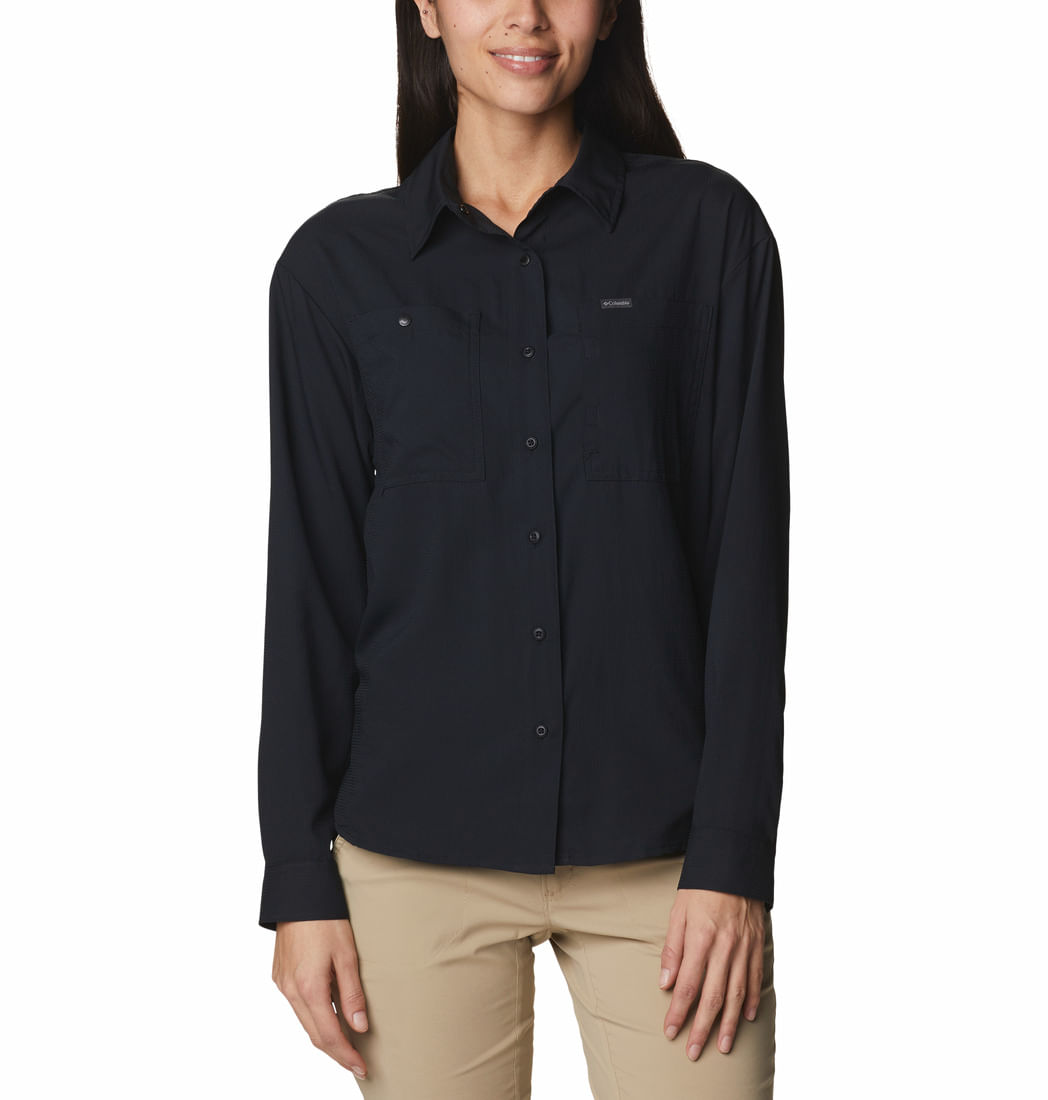 Camisa De Solapa Camisas casuales de mujer Camisa de solapa estampada de  manga larga Blusa vintage (Negro M) Kuymtek para Mujer Negro T S
