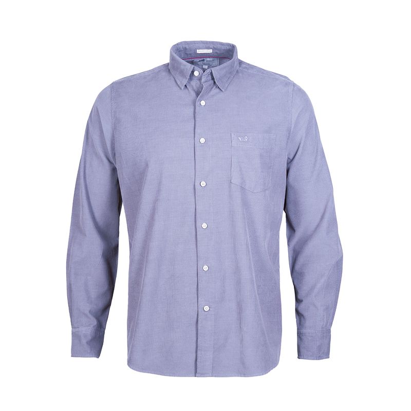 Camisa-Para-Hombre-Algodon-Organico-Corduroy-Azul-Rockford