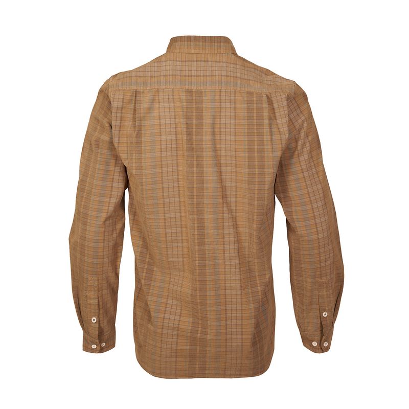 Camisa-Para-Hombre-Algodon-Organico-Tartancord-Beige-Rockford