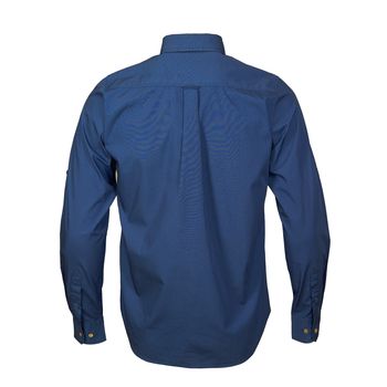 Camisa Para Hombre Algodón Orgánico Galiton Azul Rockford