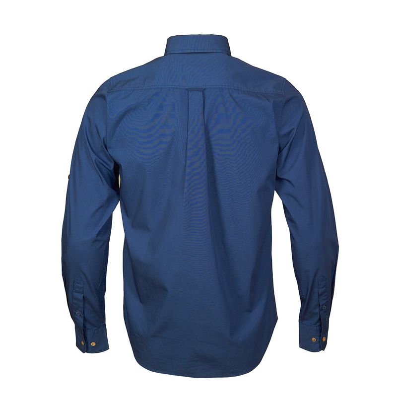 Camisa-Para-Hombre-Algodon-Organico-Galiton-Azul-Rockford