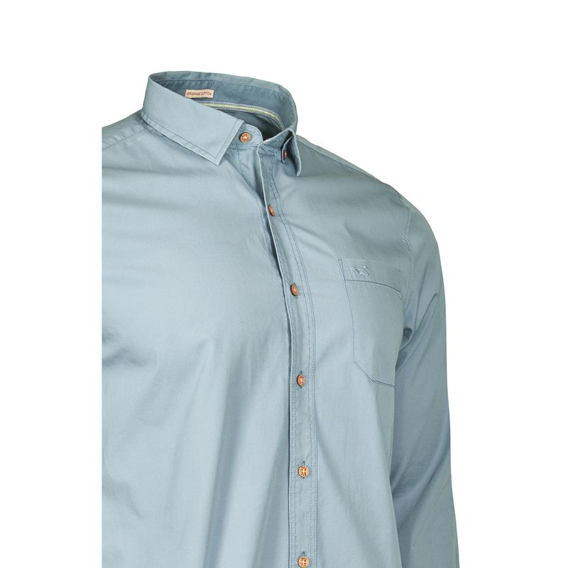 Camisa-Para-Hombre-Algodon-Organico-Galiton-Verde-Rockford