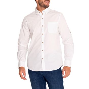 Camisa Para Hombre Algodón Orgánico Galiton Blanco Rockford