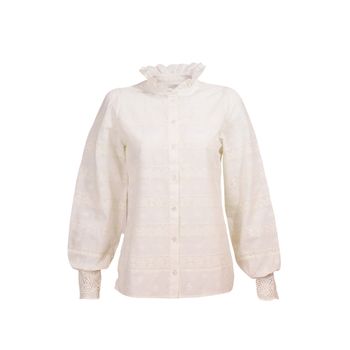 Blusa Para Mujer Algodón Orgánico Lucia Blanco Rockford