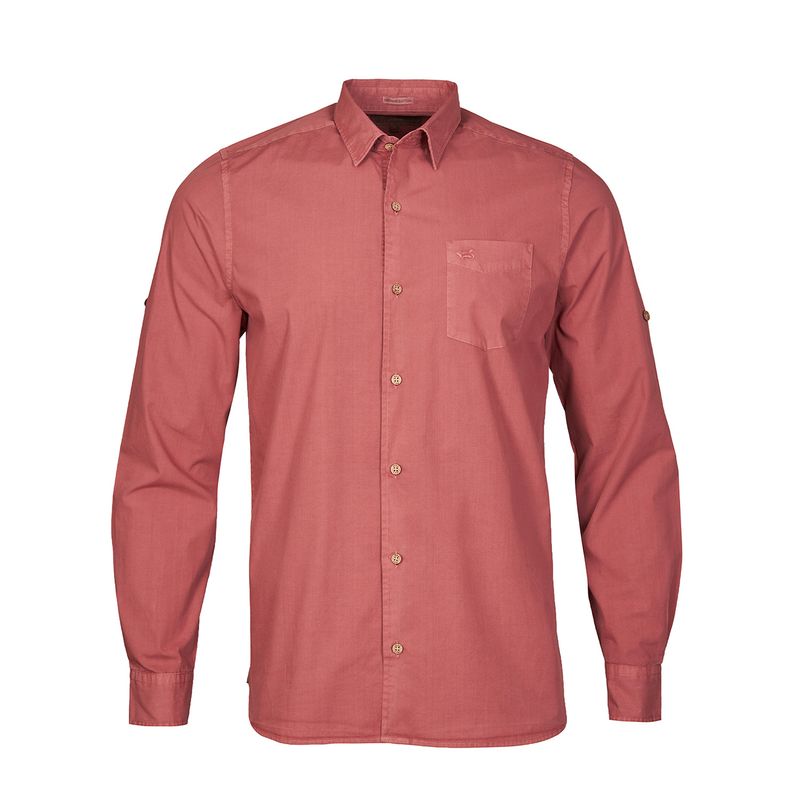 Camisa-Para-Hombre-Algodon-Organico-Leeds-Naranja-Rockford