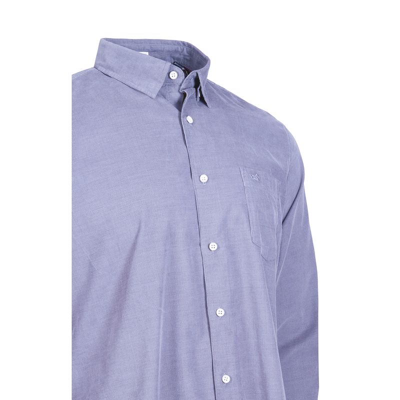 Camisa-Para-Hombre-Algodon-Organico-Corduroy-Azul-Rockford