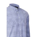 Camisa-Para-Hombre-Algodon-Organico-Tartancord-Azul-Rockford