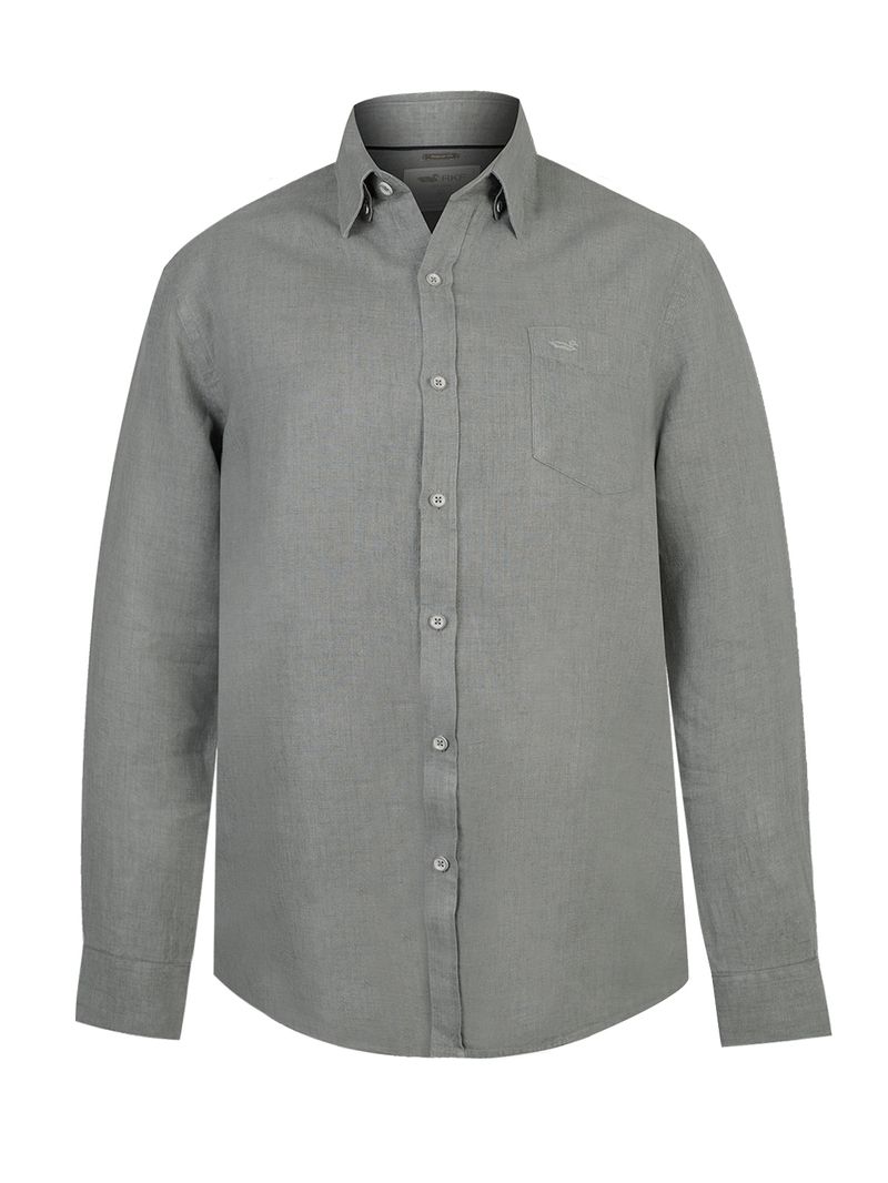 Camisa-Para-Hombre-Lino-Linen-Gris-Rockford