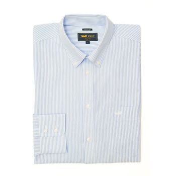 Camisa Para Hombre Libre De Arrugas Wf Pb Celeste Rockford