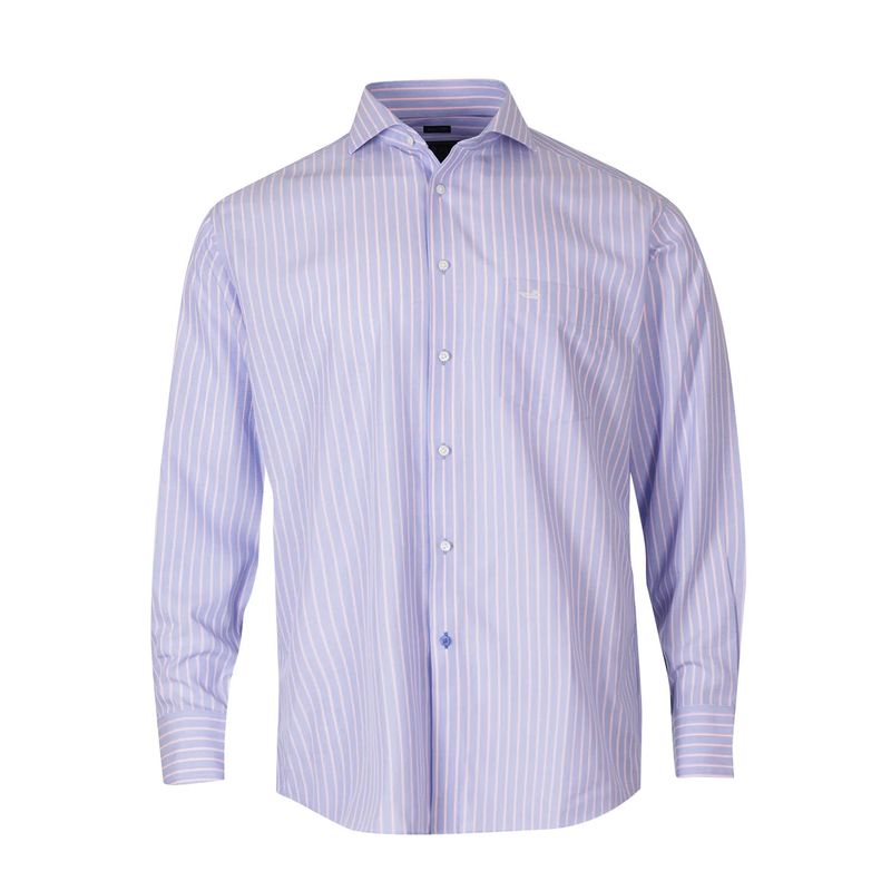 Camisa-Para-Hombre-Libre-De-Arrugas-Wf-Pc-Azul-Rockford