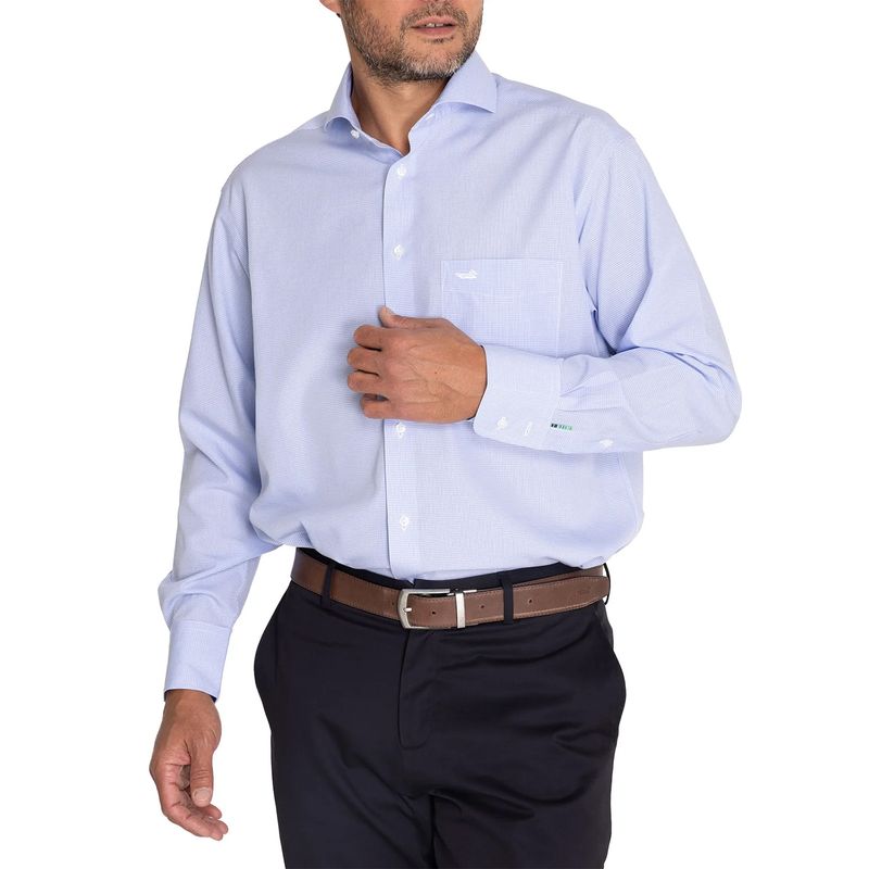 Camisa-Para-Hombre-Libre-De-Arrugas-Wf-Pc-Celeste-Rockford