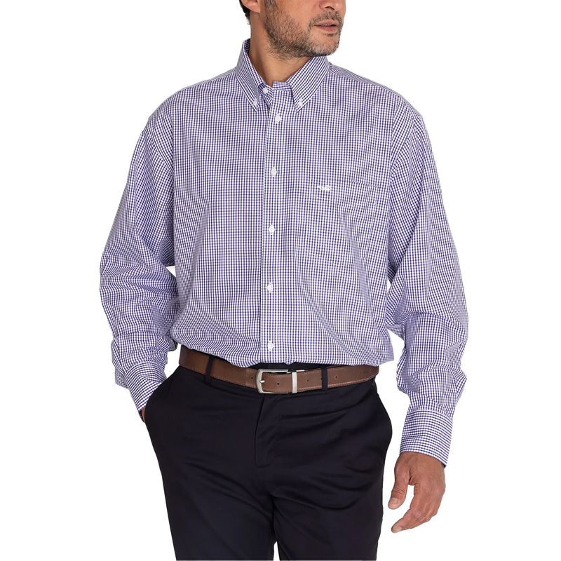 Camisa-Para-Hombre-Libre-De-Arrugas-Wf-Pb-Morado-Rockford