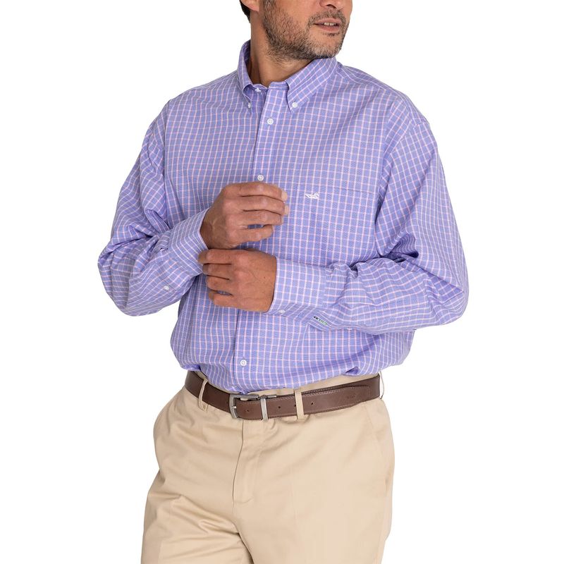 Camisa-Para-Hombre-Libre-De-Arrugas-Wf-Pb-Azul-Rockford