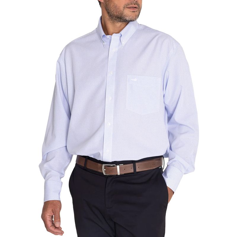 Camisa-Para-Hombre-Libre-De-Arrugas-Wf-Pb-Celeste-Rockford