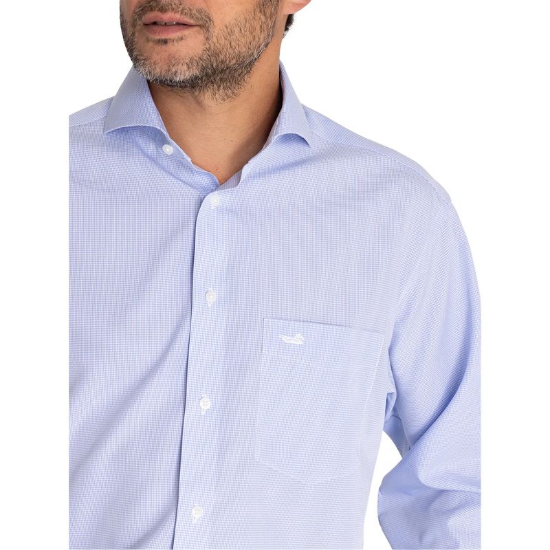 Camisa-Para-Hombre-Libre-De-Arrugas-Wf-Pc-Celeste-Rockford