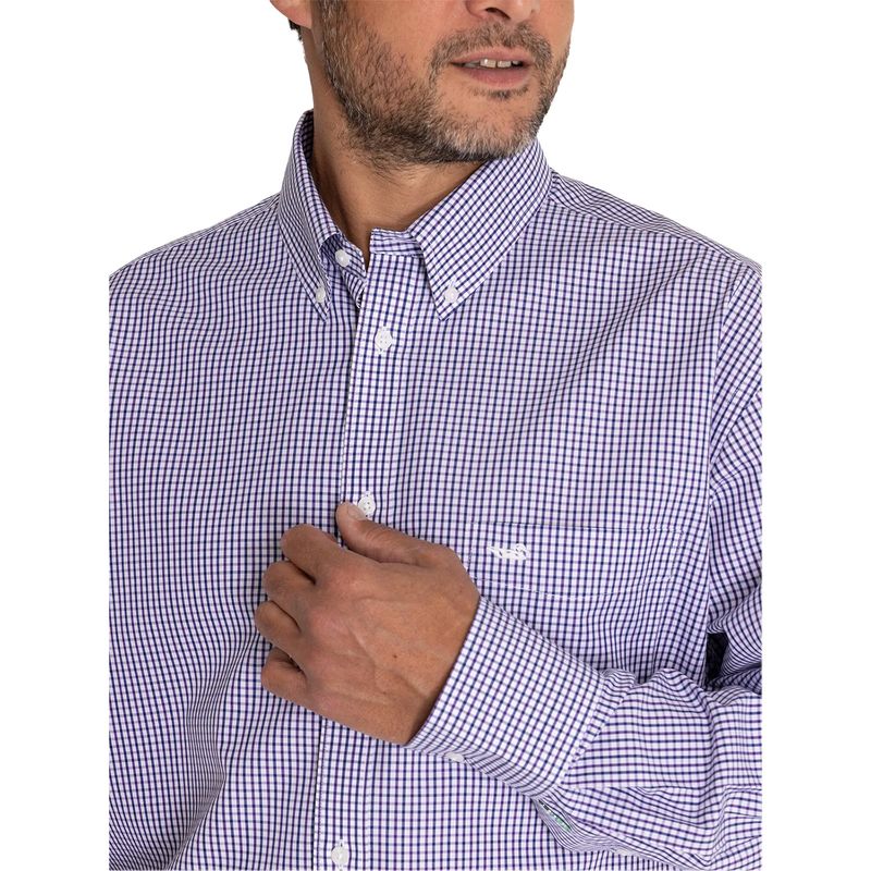 Camisa-Para-Hombre-Libre-De-Arrugas-Wf-Pb-Morado-Rockford