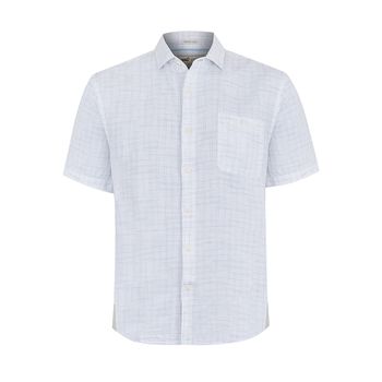 Camisa Para Hombre Manga Corta Marbled Blanco Rockford