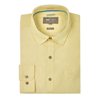 Camisa Para Hombre Manga Larga Galiton Amarillo Rockford