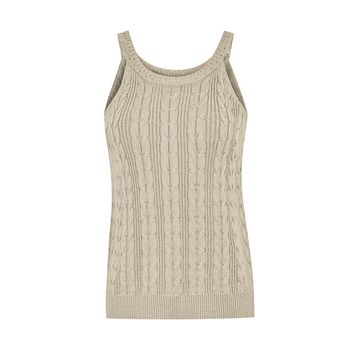 Polo Para Mujer Sin Manga Samar Beige/Crudo Rockford