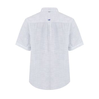 Camisa Para Hombre Manga Corta Marbled Blanco Rockford