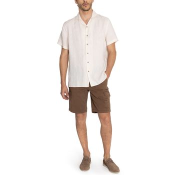 Camisa Para Hombre Manga Corta Braga Beige/Crudo Rockford