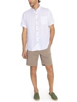 Camisa-Para-Hombre-Manga-Corta-Linenshor-Blanco-Rockford