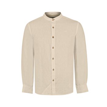 Camisa Para Hombre Manga Larga Linenmao Beige/Crudo Rockford