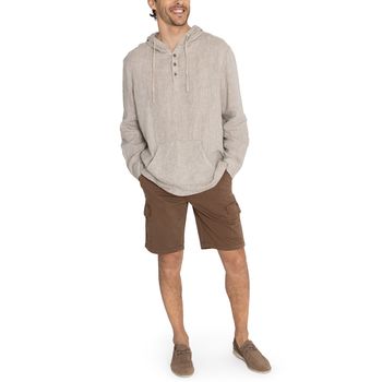 Polo Para Hombre Manga Larga Linen Café Rockford
