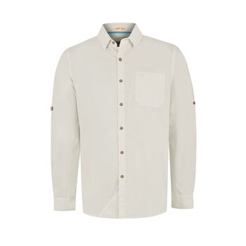 Camisa Para Hombre Manga Larga Galiton Beige/Crudo Rockford