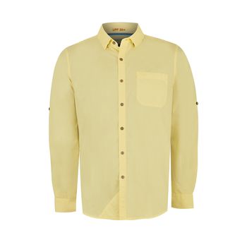 Camisa Para Hombre Manga Larga Galiton Amarillo Rockford