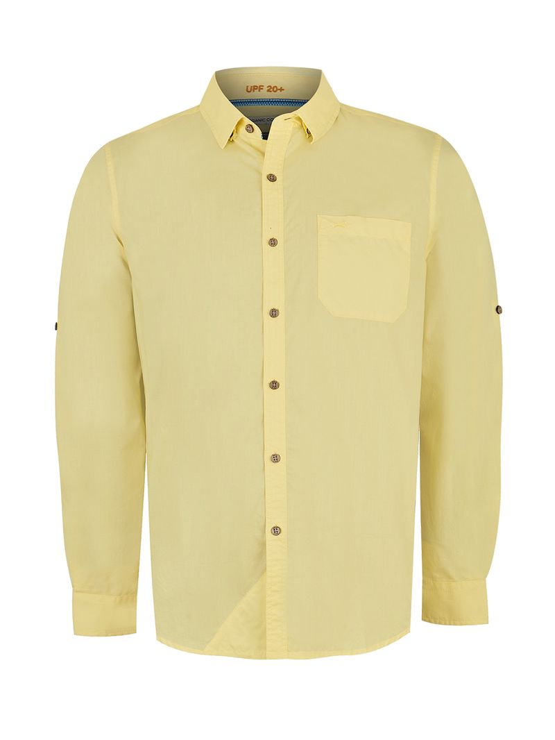 Camisa-Para-Hombre-Manga-Larga-Galiton-Amarillo-Rockford