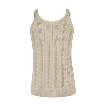 Polo Para Mujer Sin Manga Samar Beige/Crudo Rockford