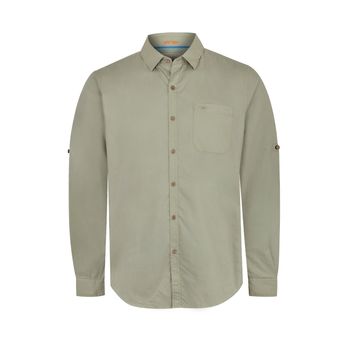 Camisa Manga Larga Para Hombre Algodón Orgánico Galiton Verde Rockford
