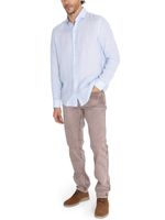 Camisa-Para-Hombre-Manga-Larga-Linen-Celeste-Rockford