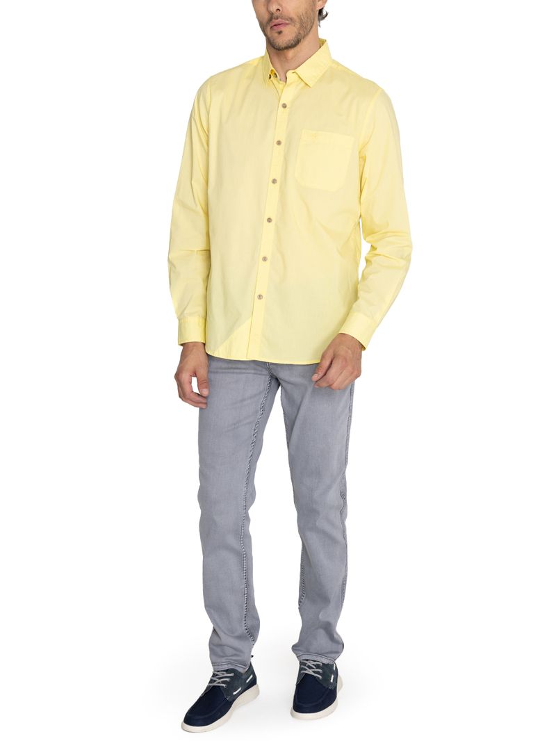 Camisa-Para-Hombre-Manga-Larga-Galiton-Amarillo-Rockford