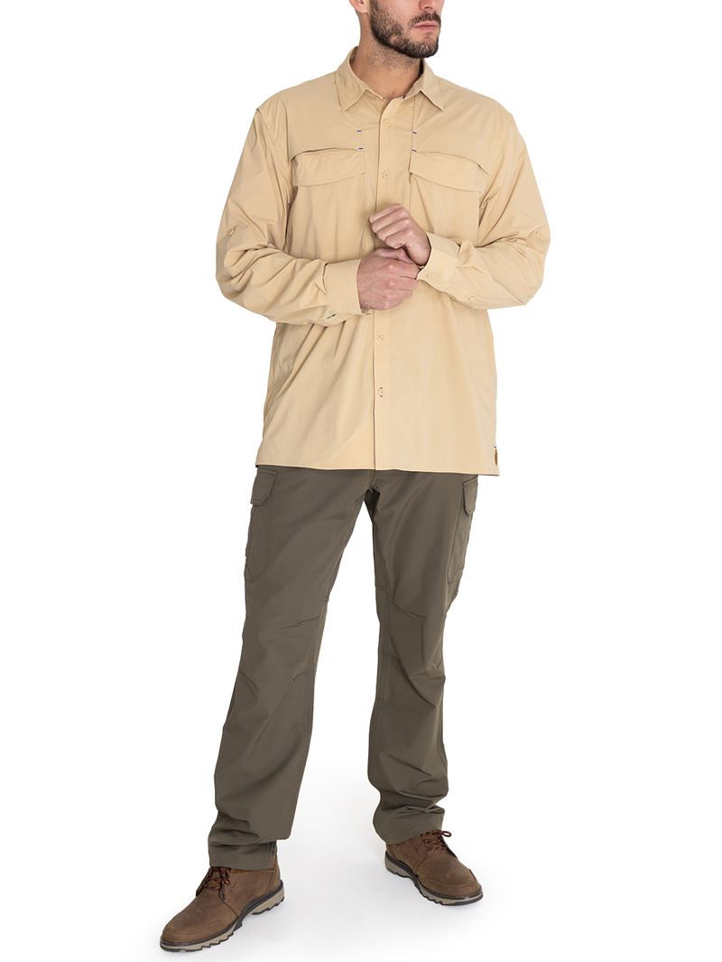 Camisa-Para-Hombre-Manga-Larga-Chungara-Beige-Crudo-Rockford