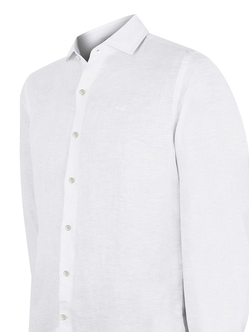 Camisa-Para-Hombre-Manga-Larga-Linen-Blanco-Rockford