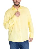 Camisa-Para-Hombre-Manga-Larga-Linensol-Amarillo-Rockford