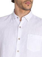 Camisa-Para-Hombre-Manga-Corta-Linenshor-Blanco-Rockford