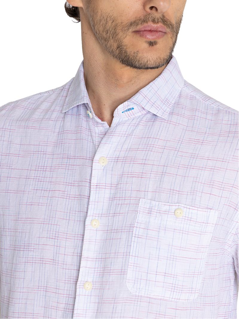 Camisa-Para-Hombre-Manga-Corta-Marbled-Blanco-Rockford