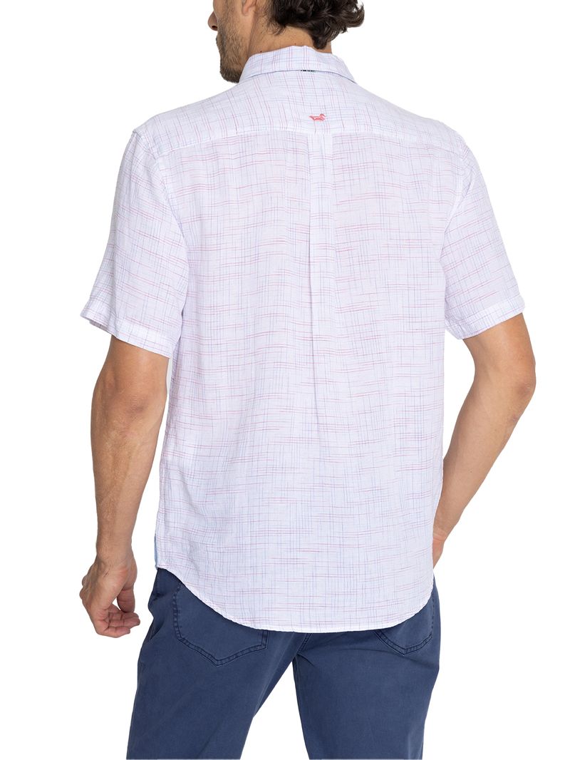Camisa-Para-Hombre-Manga-Corta-Marbled-Blanco-Rockford